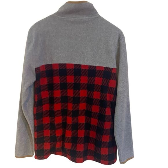 Simply southern size, large, long sleeve fleece Buffalo print 3/4 button - Picture 4 of 5